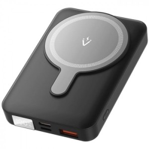 Батарея универсальная Vention Magnetic Wireless 10000mAh 22.5W 3A, PD, QC/3.0, USB-C, Lightning, LED Display, Black (FHTB0)