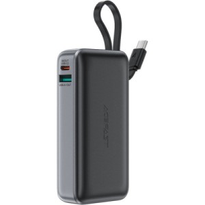 Батарея универсальная Acefast 10000mAh 30W PD, USB-C witch cable, USB-A, Li-Pol, M7 Black (6974316283379)