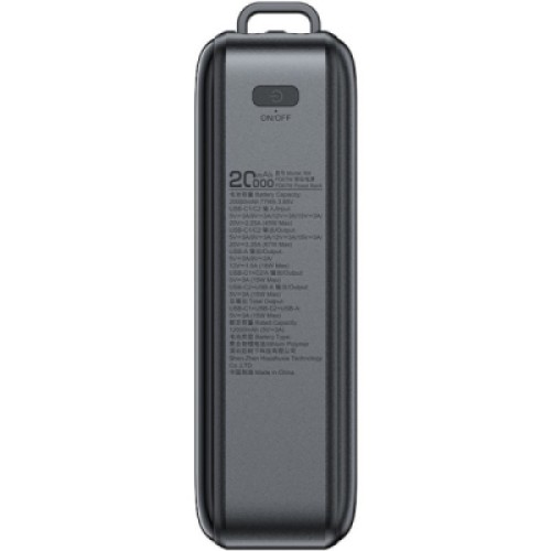 Батарея универсальная Acefast 20000mAh 67W PD/3.0, 20В/3.35A Type-C, USB-A, with cable, Li-ion M4 Black (6974316282723)