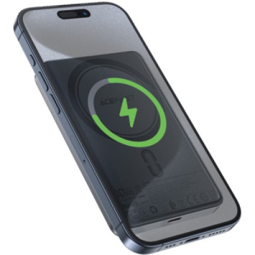 Батарея универсальная Acefast Magnetic Wireless 10000mAh 20W PD, QC/3.0, QI 15W, M12 Black (6974316283393)