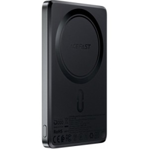 Батарея универсальная Acefast Magnetic Wireless 5000mAh 18W PD, QC/3.0, QI 7.5W, ультра тонкий, M8 Bllack (6974316283386)