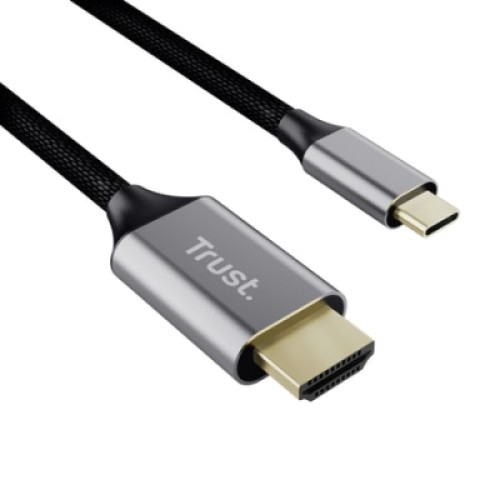 Кабель мультимедийный USB-C to HDMI 2.0m black Trust (25630_TRUST)