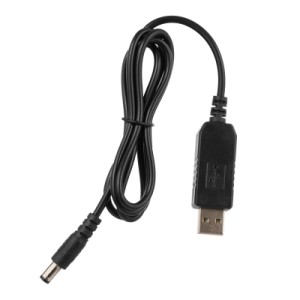 Кабель живлення Кабель USB-A > DC 5.5х2.5мм живлення 2Е 1м, 12В/1A, чорний 2E (2E-CCAD12-BK)