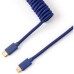Дата кабель USB 2.0 AM to USB-C 1.36m Coiled blue Keychron (CABL_KEYCHRON)