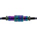 Дата кабель USB-C + USB A to USB-C 1.08m Premium Coiled Aviator blue Keychron (CAB8_KEYCHRON)