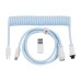Дата кабель USB-C + USB A to USB-C 1.36m Coiled Aviator blue Keychron (CAB19_KEYCHRON)