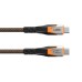 Дата кабель USB-C to USB-C 0.75m v3.2 240W Rugged double braided nylon black+orange UAG (9B4415114097)