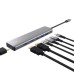 Концентратор Trust USB-C 7-in1 2xUSB-А 3.2/2xUSB-С/2xHDMI/DP aluminiu 0.16m grey (25661_TRUST)