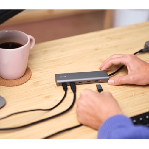 Концентратор Trust USB-C to 5xUSB-C aluminium 0.1m grey (25136_TRUST)