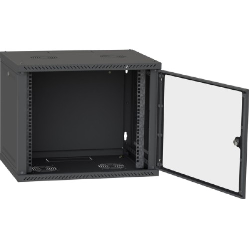 Шкаф настенный Ipcom 12U 19" 600x600 RAL9005 (СН-12U-06-06-ДС-1)