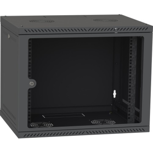 Шкаф настенный Ipcom 12U 19" 600x600 RAL9005 (СН-12U-06-06-ДС-1)