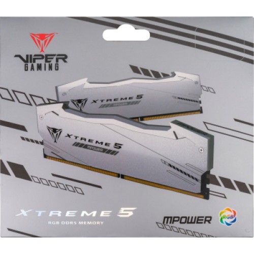 Модуль памяти для компьютера DDR5 32GB (2x16GB) 6000 MHz Viper Xtreme 5 MPOWER RGB Patriot (PVXR532G60C30KM)