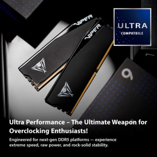Модуль памяти для компьютера DDR5 64GB (2x32GB) 6000 MHz Viper Elite 5 Ultra Patriot (VEU564G6028K)