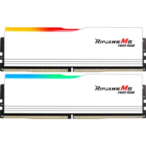 Модуль памяти для компьютера DDR5 32GB (2x16GB) 6000 MHz Ripjaws M5 Neo RGB Matte White G.Skill (F5-6000J3636F16GX2-RM5NRW)