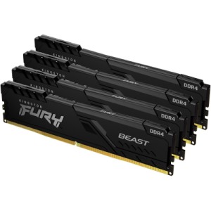Модуль памяти для компьютера DDR4 32GB (4x8GB) 3200 MHz Beast Kingston Fury (ex.HyperX) (KF432C16BBK4/32)