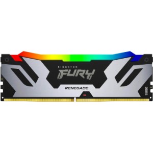 Модуль памяти для компьютера DDR5 48GB (2x24GB) 8000 MHz Renegade RGB Black/Silver Kingston Fury (ex.HyperX) (KF580C38RSAK2-48)
