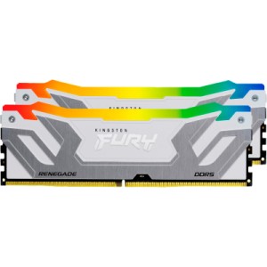 Модуль памяти для компьютера DDR5 48GB (2x24GB) 8800 MHz Renegade RGB White/Silver Kingston Fury (ex.HyperX) (KF588CU42RWAK2-48)