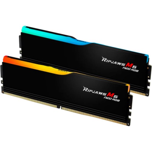 Модуль памяти для компьютера DDR5 32GB (2x16GB) 6400 MHz Ripjaws M5 Neo RGB Matte Black G.Skill (F5-6400J3240G16GX2-RM5NRK)