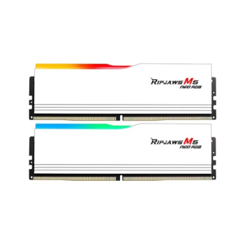 Модуль памяти для компьютера DDR5 64GB (2x32GB) 6000 MHz Ripjaws M5 Neo RGB Matte White G.Skill (F5-6000J3636F32GX2-RM5NRW)