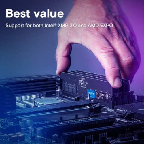 Модуль памяти для компьютера DDR5 64GB (2x32GB) 5600 MHz Micron (CT2K32G56C46U5)