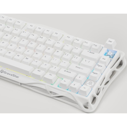 Клавиатура GravaStar Mercury K1 Lite Wireless/Bluetooth/USB UA White (GSK1LITE_WHT)