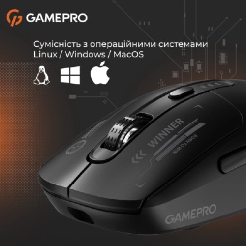 Мышка GamePro Genesis Winner Wireless/Bluetooth/USB Black (GM079B)