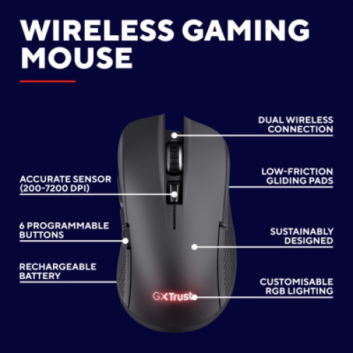 Мышка Trust GXT 931 Wireless Black (25330)