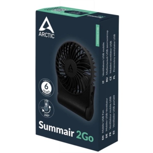 Вентилятор Arctic USB-C SUMMAIR 2GO BLACK (AEBRZ00027A)