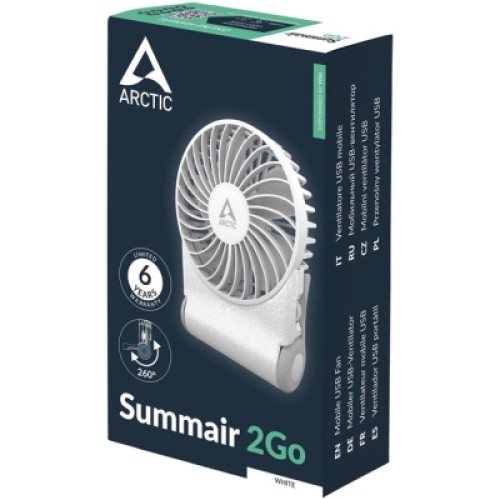 Вентилятор Arctic USB-C SUMMAIR 2GO WHITE (AEBRZ00029A)