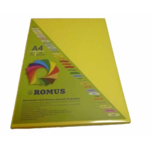 Бумага Romus A4 80 г/м2 100c, yellow canary (R50799)