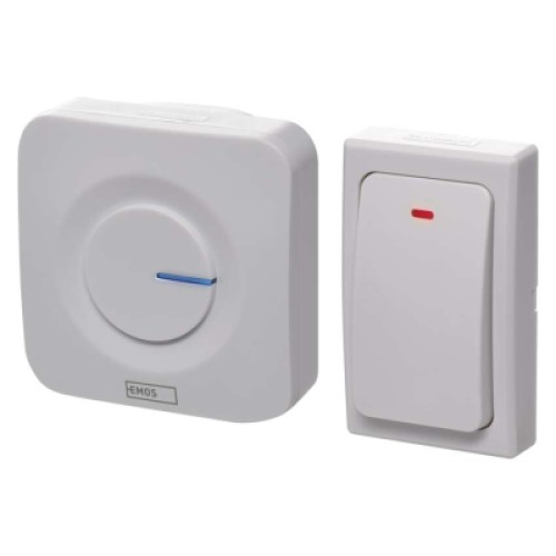Дверной звонок EMOS беспроводной P5729 питание от сети 220В с кнопкой BATTERY-FREE (P5729)