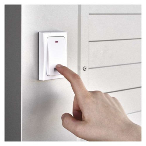 Дверной звонок EMOS беспроводной P5729 питание от сети 220В с кнопкой BATTERY-FREE (P5729)
