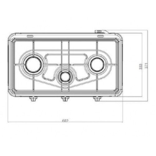 Настольная плита YUCEL O-300-LPG-CUPPER