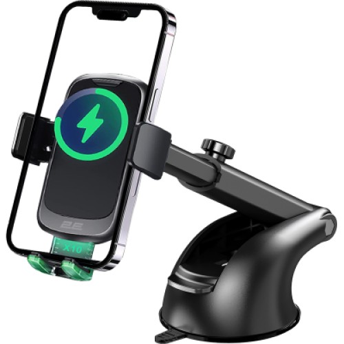 Универсальный автодержатель 2E 4.7-7", Wireless Qi 15W, USB-A/QC/3.0/30W, USB-С/PD/30W (2E-WCQ01-10)
