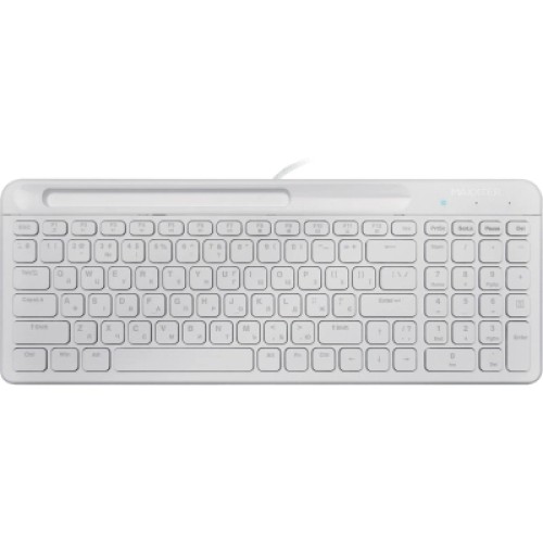 Клавиатура Maxxter KB-01W-UA USB White (KB-01W-UA)