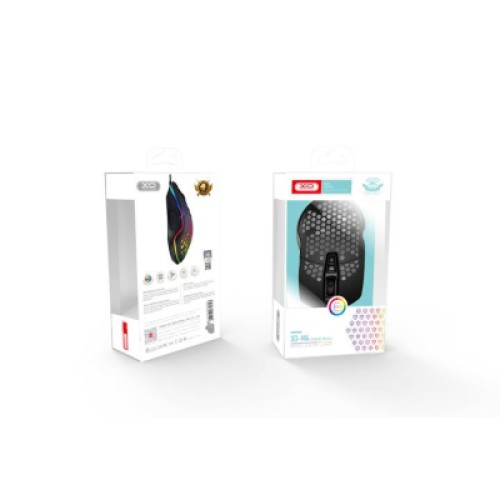 Мышка XO M4 4000 DPI RGB USB Black (XO-M4-BK)