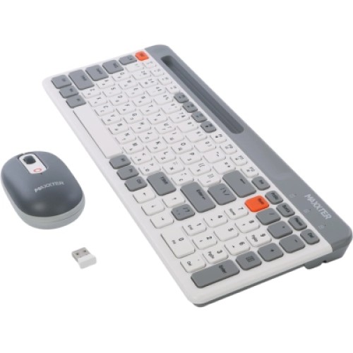 Комплект Maxxter KMS-WCM-03G-UA Wireless Gray/White (KMS-WCM-03G-UA)