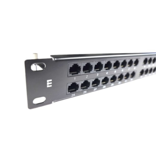 Патч-панель 19" 48хRJ-45 UTP 1U cat. 5e с организатором кабеля Eserver (WT-2264-CAT.5E)