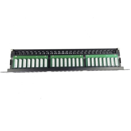 Патч-панель 19" 48хRJ-45 UTP 1U cat. 5e с организатором кабеля Eserver (WT-2264-CAT.5E)