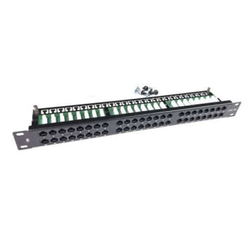 Патч-панель 19" 48хRJ-45 UTP 1U cat. 5e с организатором кабеля Eserver (WT-2264-CAT.5E)