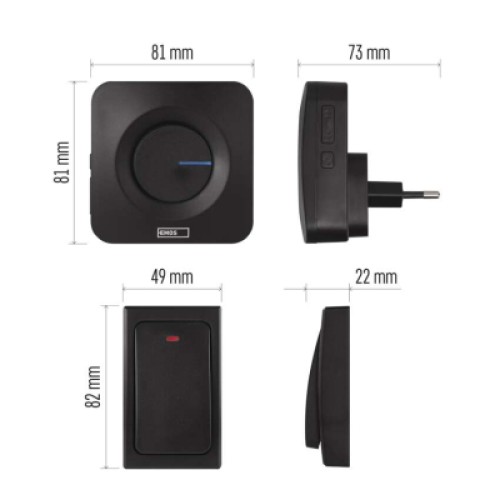 Дверной звонок EMOS беспроводной EMOS P5729B (P5729B)