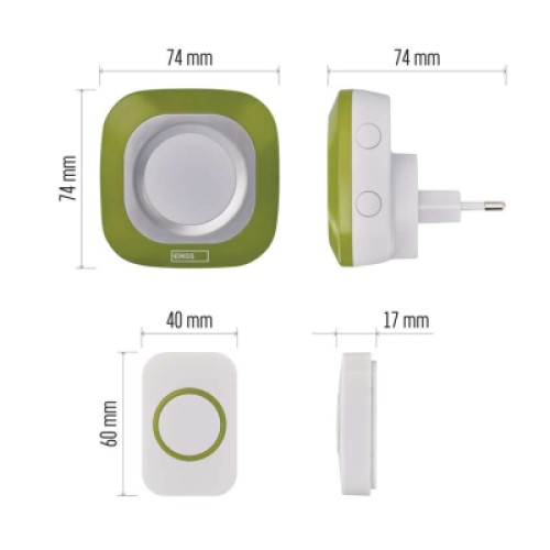 Дверной звонок EMOS беспроводной EMOS P5733G (P5733G)