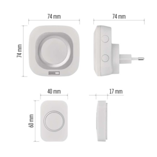 Дверной звонок EMOS беспроводной EMOS P5733W (P5733W)
