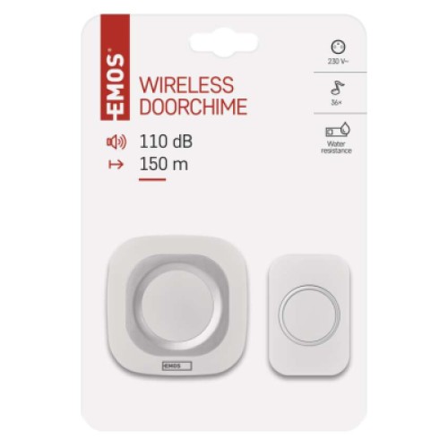 Дверной звонок EMOS беспроводной EMOS P5733W (P5733W)