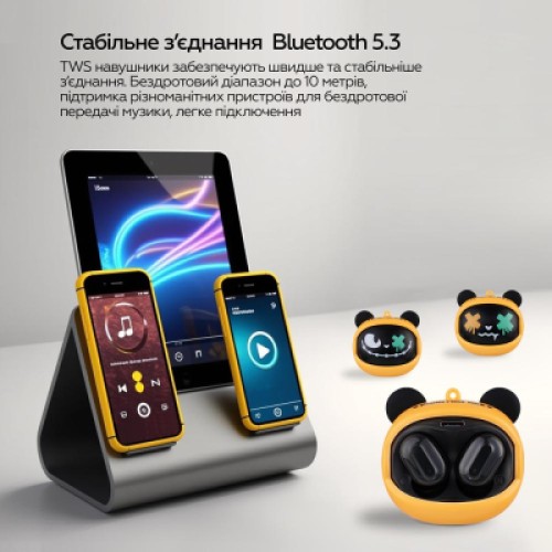 Наушники XoKo G05-face changing TWS Yellow-Black (G05-YEBK)