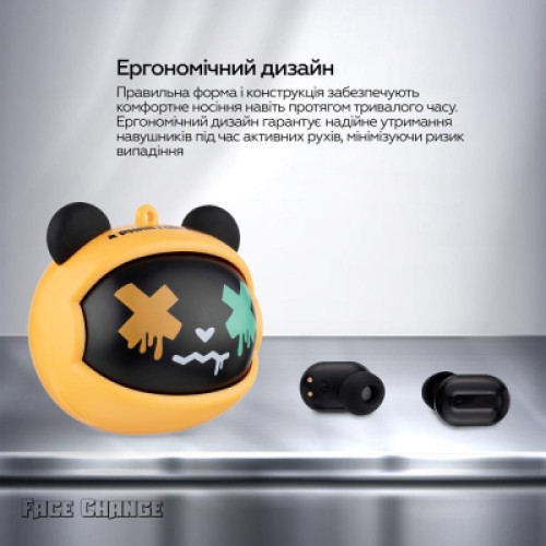 Наушники XoKo G05-face changing TWS Yellow-Black (G05-YEBK)