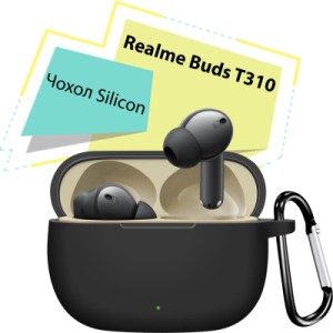 Чехол для наушников BeCover Silicon для Realme Buds T310 Black (713219)