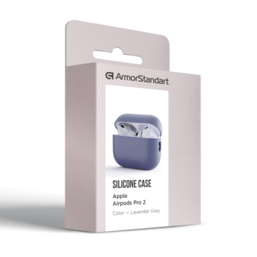 Чехол для наушников Armorstandart Silicone Case для Apple Airpods Pro 2 Lavender Grey (ARM64543)