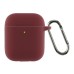 Чехол для наушников Armorstandart Ultrathin Silicone Case With Hook для Apple AirPods 2 Burgundy (ARM59680)