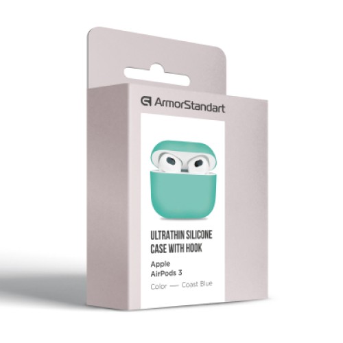 Чехол для наушников Armorstandart Ultrathin Silicone Case для Apple AirPods 3 Coast Blue (ARM60286)